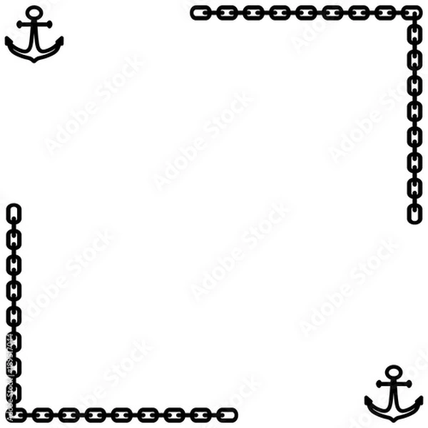 Obraz Anchor and chain frame 14.01
