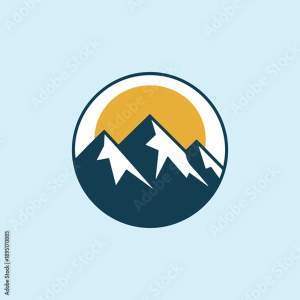 Obraz mountain icon vector illustration