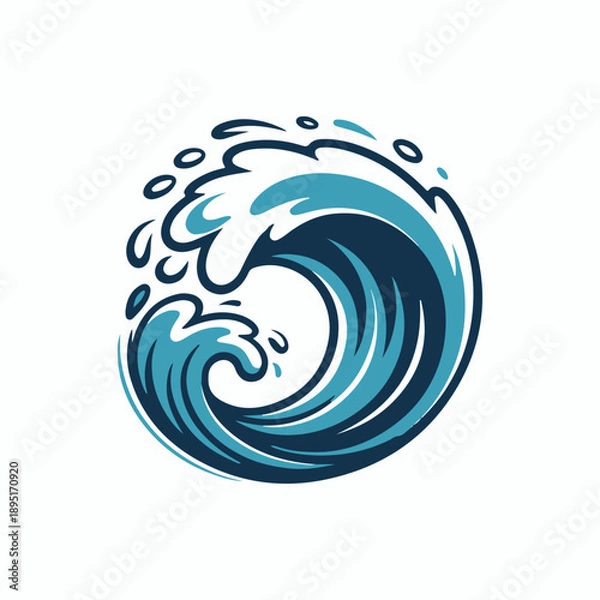 Obraz abstract blue wave