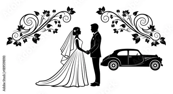 Obraz bride and groom