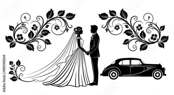 Obraz bride and groom