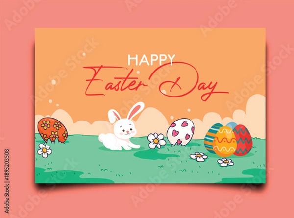 Fototapeta poster happy easter day 
