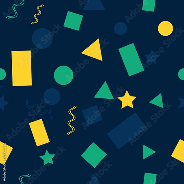 Fototapeta Colorful geometric seamless pattern