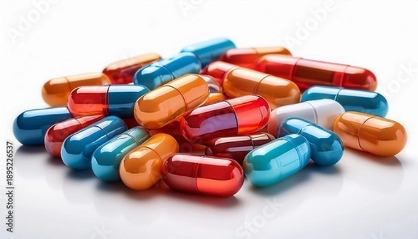 Obraz capsules isolated on white background
