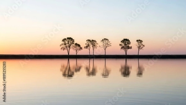 Fototapeta Trees reflection