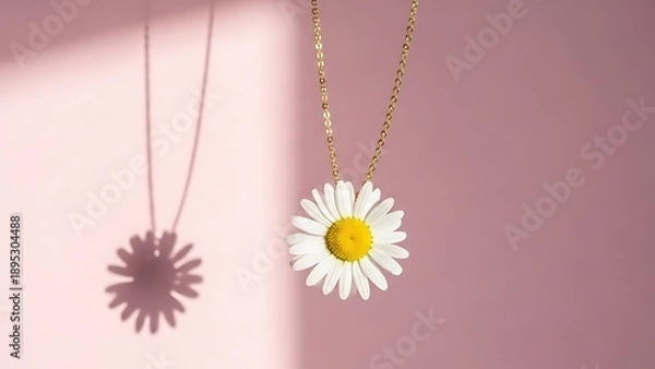 Obraz Delicate daisy pendant necklace