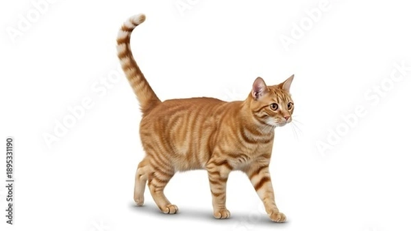 Obraz Orange tabby cat walking