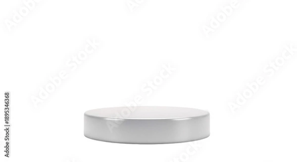 Obraz Silver podium on transparent background