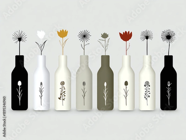Fototapeta flower vases