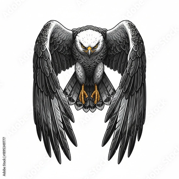 Obraz eagle owl in flight