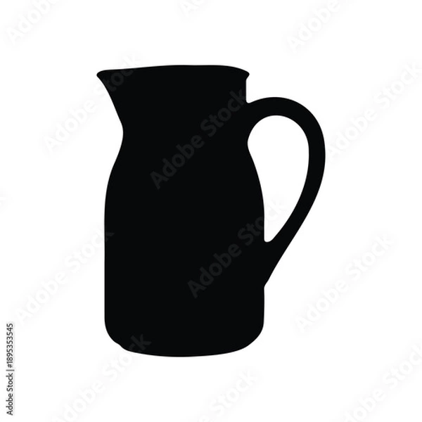 Obraz Water jug silhouette icon vector flat design.