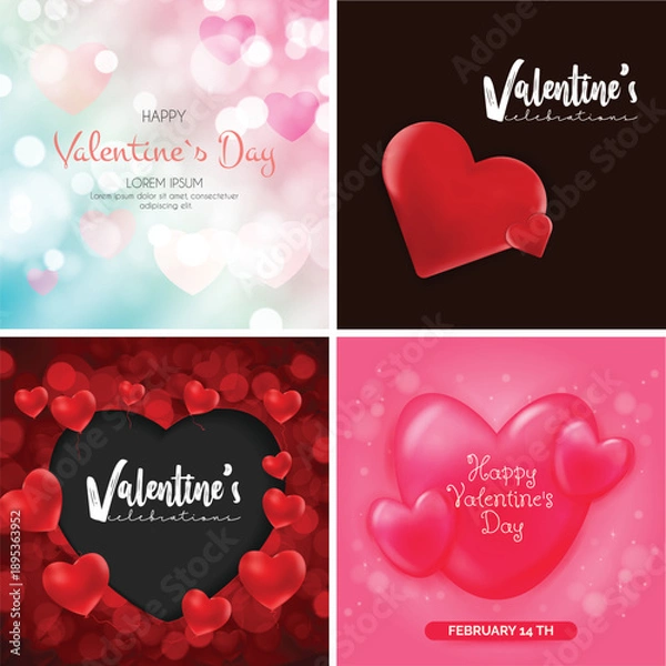 Obraz Valentines Day Celebration Background