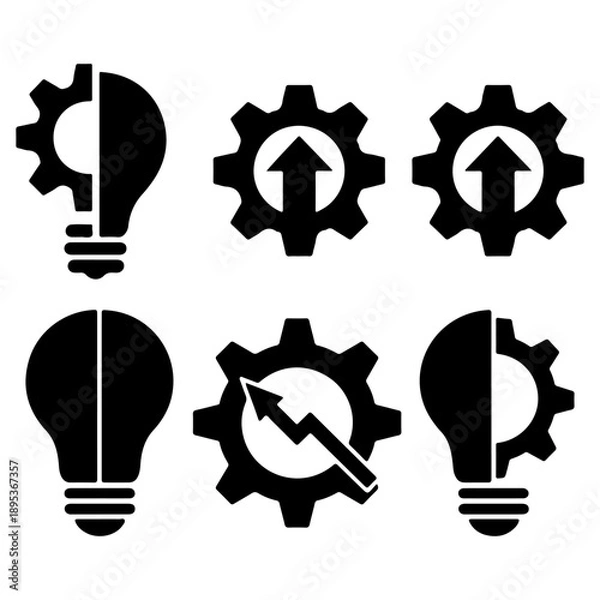 Fototapeta Innovation and Progress Icons Set