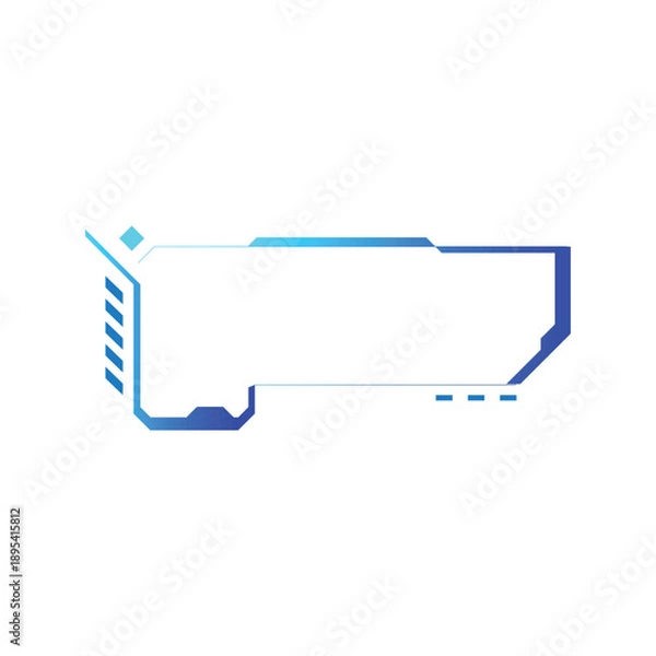 Obraz Futuristic game screen frame stream ui isolated