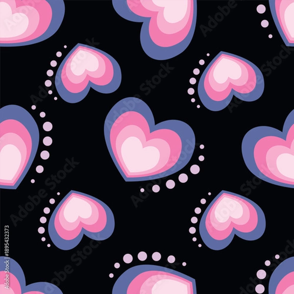 Obraz seamless pattern with hearts love