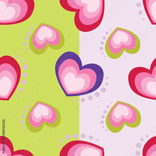 Obraz seamless background with hearts
