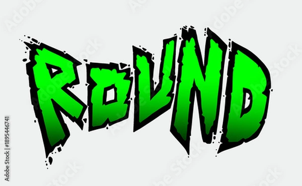 Obraz abstract green background with text (round)