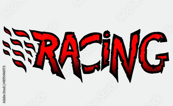 Obraz Vector for racing design in red