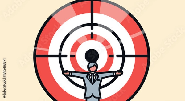 Obraz Businessman in target scope