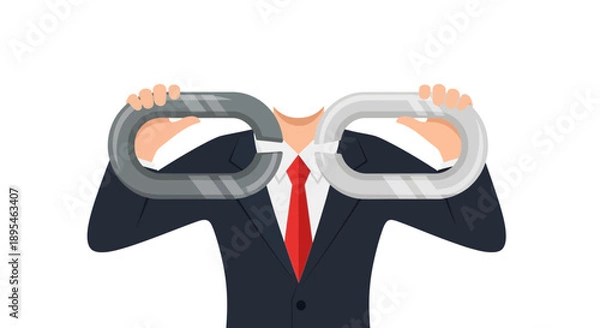 Obraz Businessman looking through binoculars