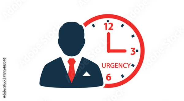 Obraz Businessman with urgent clock