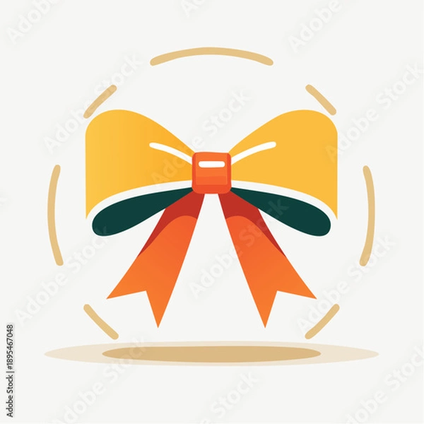 Obraz orange ribbon bow