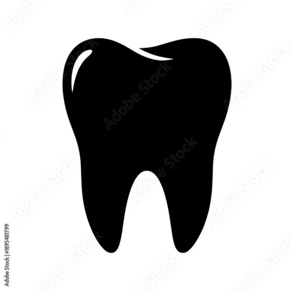 Obraz tooth icon on white background