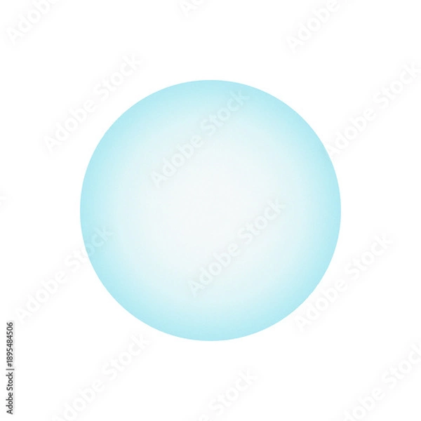 Obraz Soft Blue Glowing Light Orb Isolated on Transparent Background.