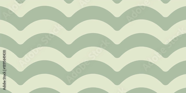 Obraz Seamless Green Wavy Pattern Abstract Background