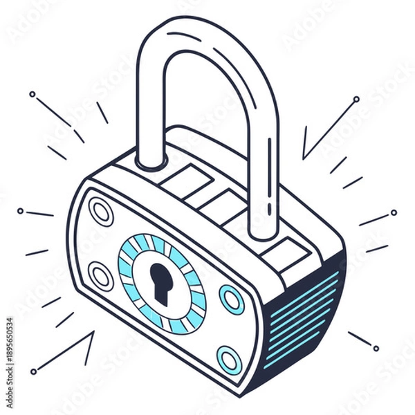 Fototapeta lock and key