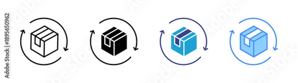 Obraz Product Return icon set multiple style collection