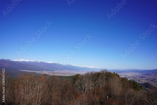 Obraz 信州　霧訪山から望む北アルプス