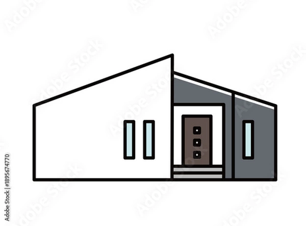 Obraz 平屋の戸建て住宅②_カラー