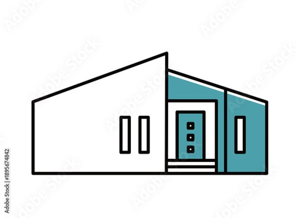 Obraz 平屋の戸建て住宅②_単色