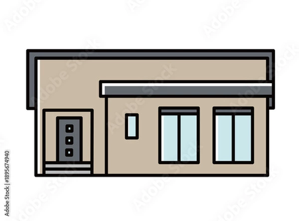 Obraz 平屋の戸建て住宅③_カラー