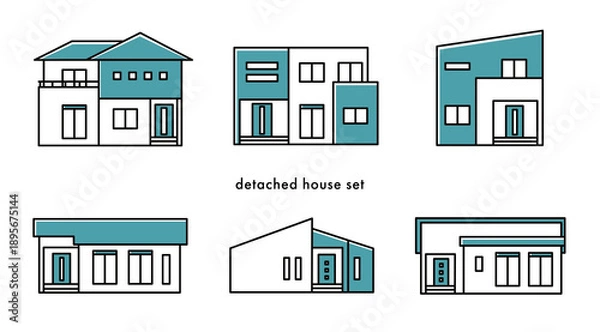 Obraz 戸建住宅セット_単色