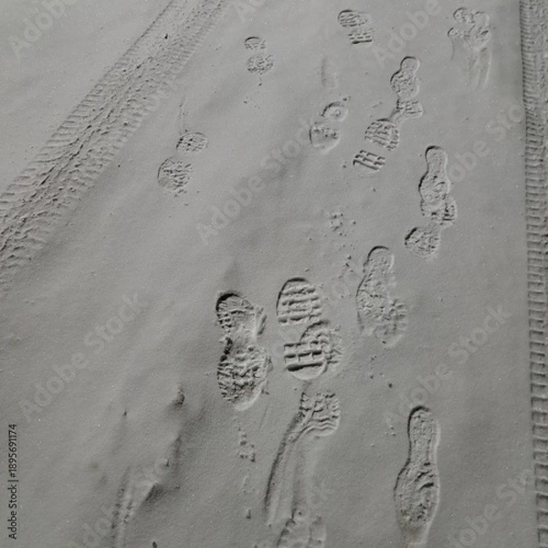 Obraz footprint in sand
