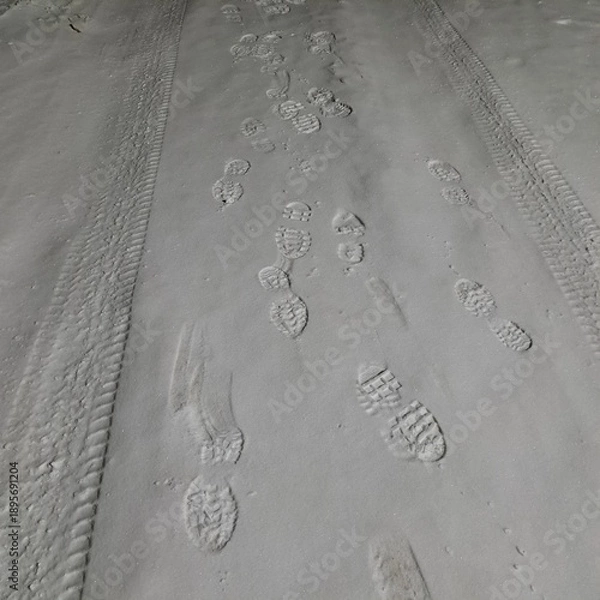 Obraz tire tracks in sand