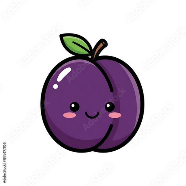 Obraz Cute Plum Character. (4)