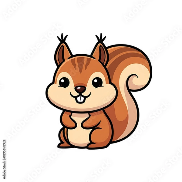 Obraz Cute Cartoon Squirrel.