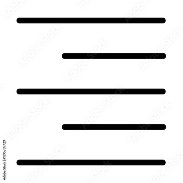 Obraz align right line icon