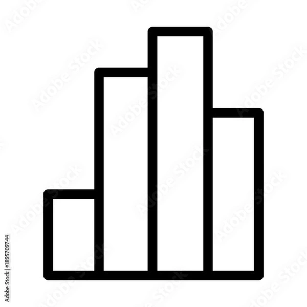 Obraz bar chart line icon