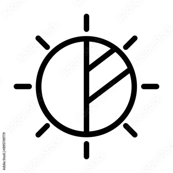 Obraz brightness line icon