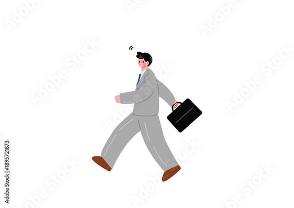 Obraz 通勤するサラリーマン男性