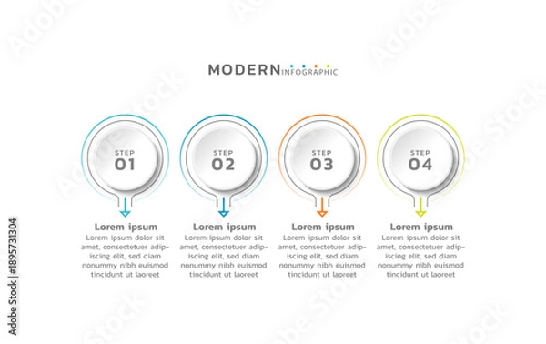 Obraz Presentation infographic business template design