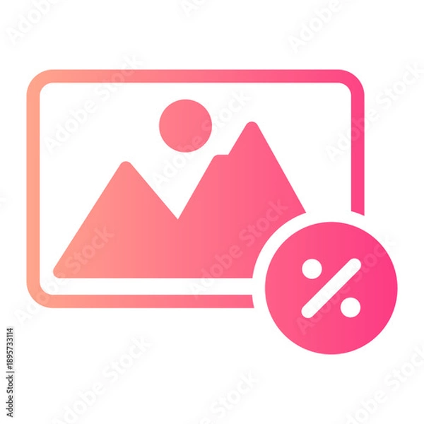 Obraz percent gradient icon