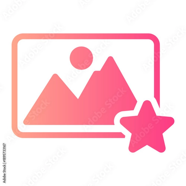 Fototapeta star gradient icon
