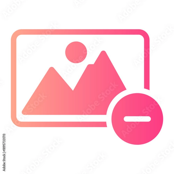 Fototapeta remove gradient icon