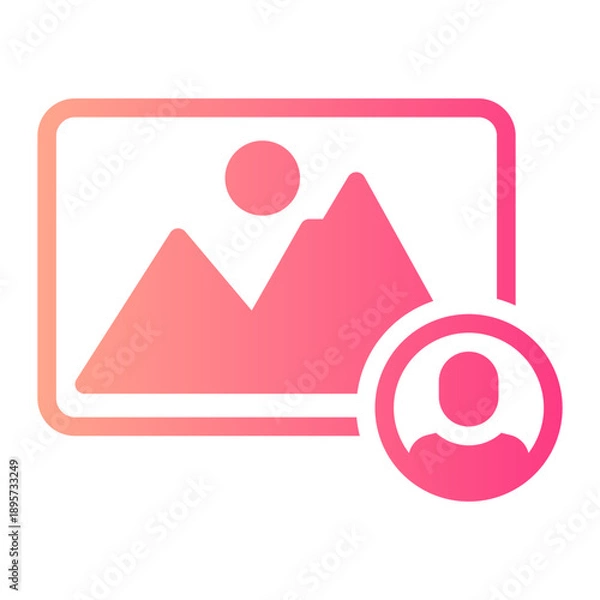 Fototapeta user gradient icon