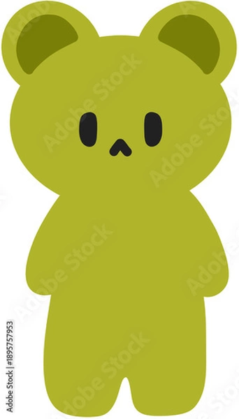 Obraz 귀여운 초록색 곰 캐릭터